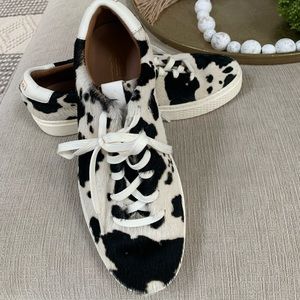 Polo calf hair tennis shoes